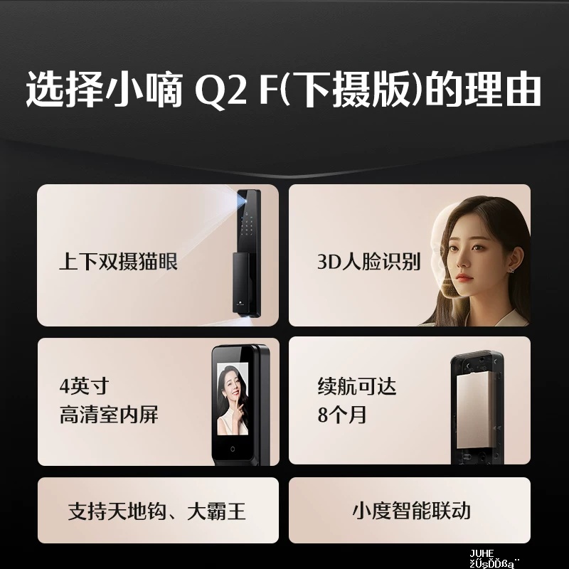 德施曼Q2F 3D人脸识别下摄版典雅黑智能门锁 899.87元 - 聚合线报